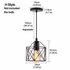 Homestyle Pro MK001-B Industriële Hanglamp 18x18.5 cm Zwart/Metaal_