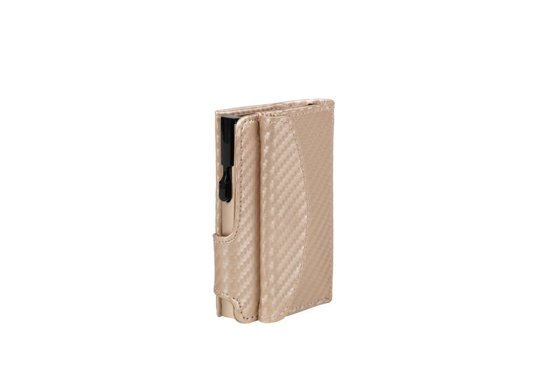 Juscha Ju-963407 Pasjeshouder Clicksafe Rfid Kunstleer Carbon Champ 8 Pasjes Met Opbergvak Voor Muntgeld
