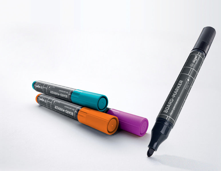 Sigel Si-Ba011 Whiteboardstift 4 Kleur Zwart/Cyan/Magenta/Oranje.