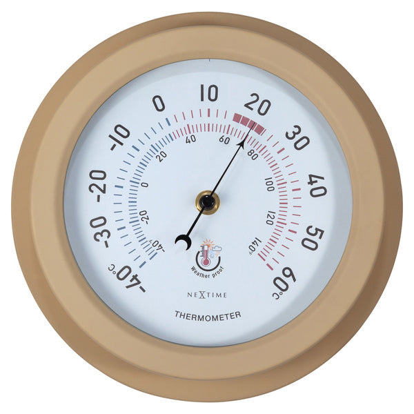 Nextime Ne-4302Br Buitenthermometer 22Cm Metaal Bruine Lily
