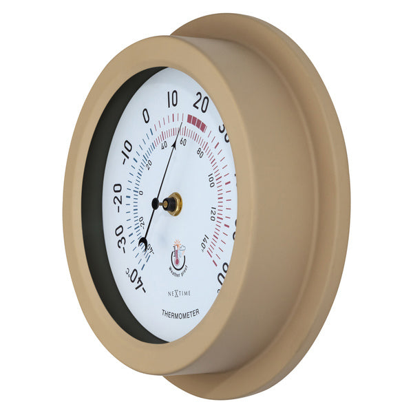 Nextime Ne-4302Br Buitenthermometer 22Cm Metaal Bruine Lily