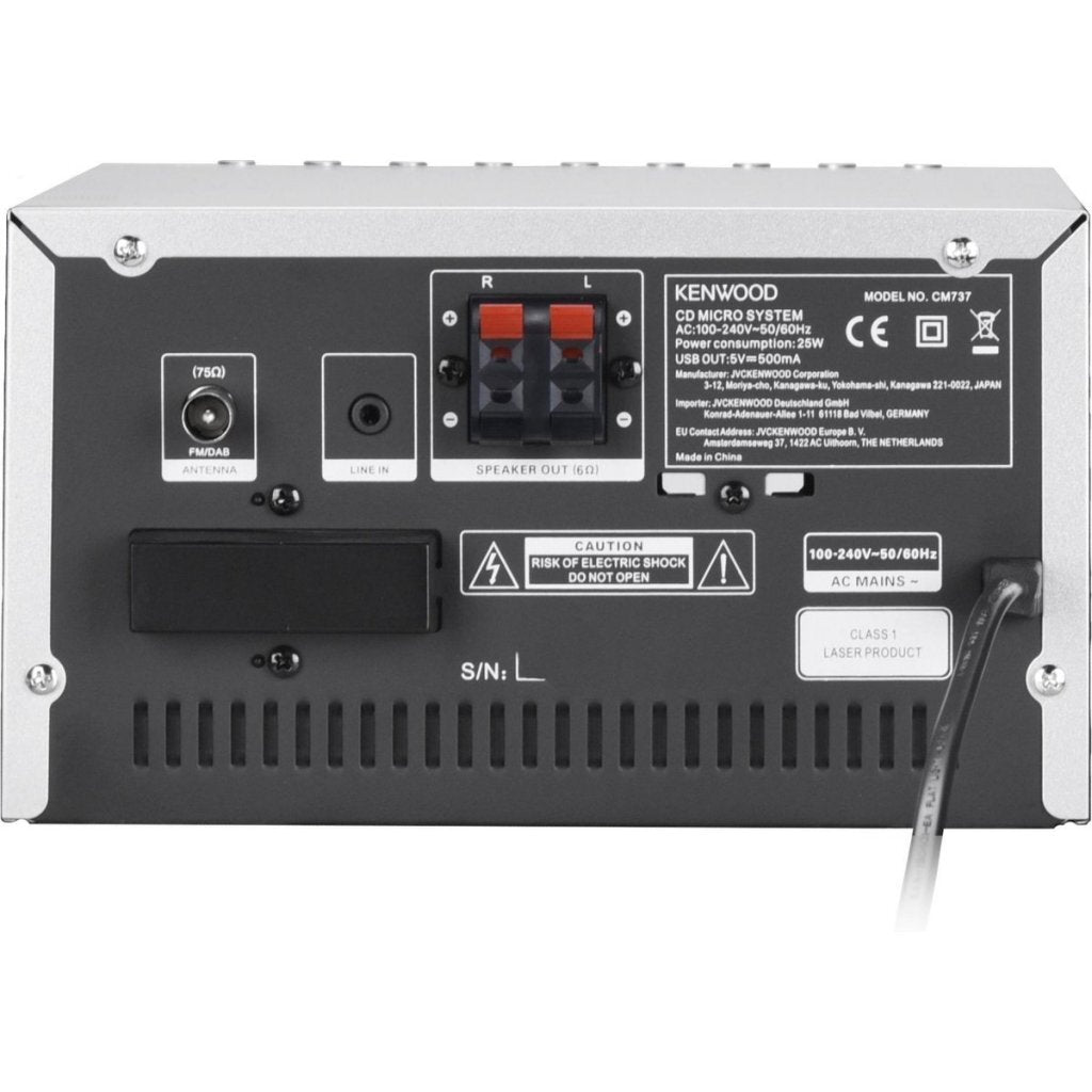 Kenwood M-7000-S Smart Wifi Micro Systeem Zwart/Rvs