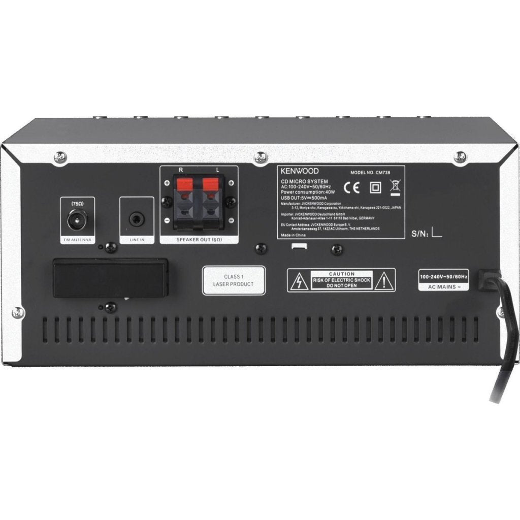 Kenwood M-9000S Smart Wifi Micro Systeem Zwart/Rvs