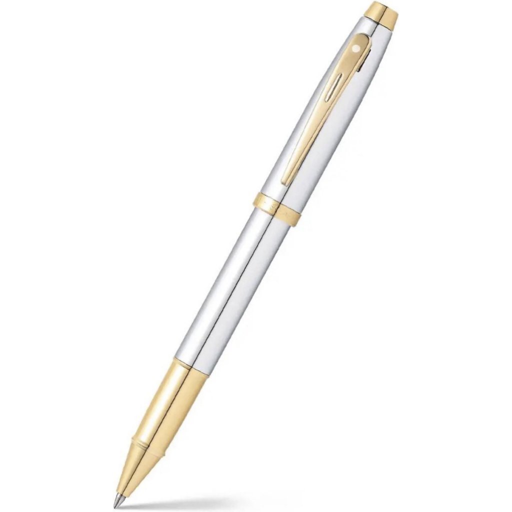 Sheaffer Sf-E1934051 Rollerball 100 M Bright Chrome Gold Tone