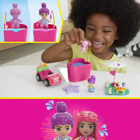 Mega Bloks Mega Barbie Color Reveal Cabrio Bouwspeelgoed