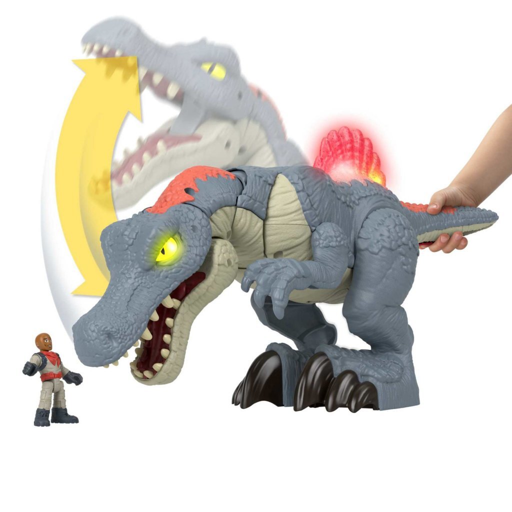 Fisher Price Imaginext Jurassic World Ultra Snap Spinosaurus + Licht En Geluid