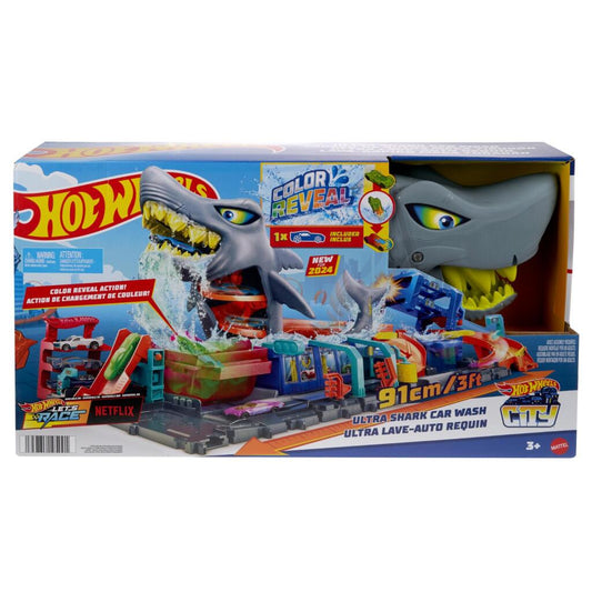 Mattel Hot Wheels City Ultra Shark Car Wash Speelset