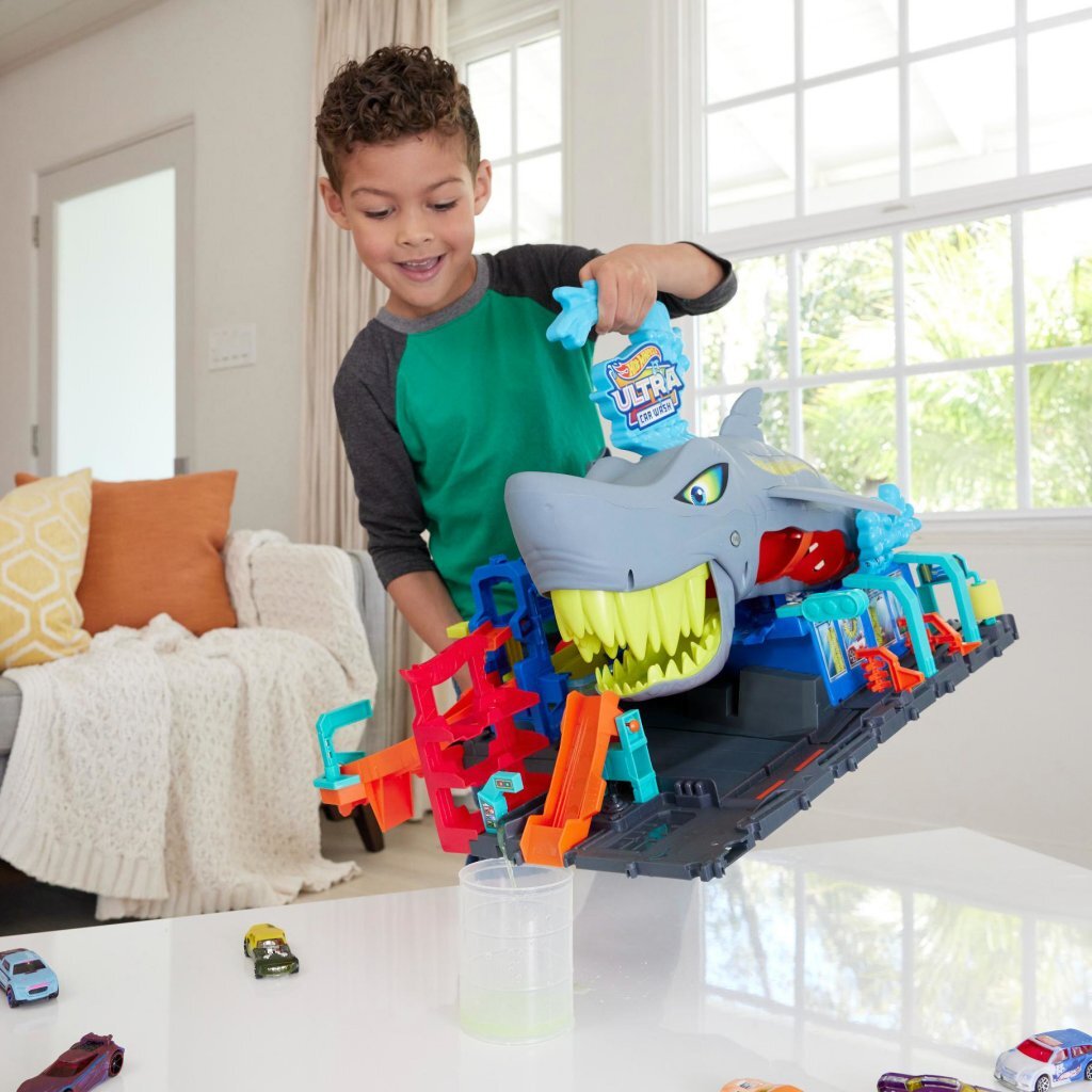 Mattel Hot Wheels City Ultra Shark Car Wash Speelset