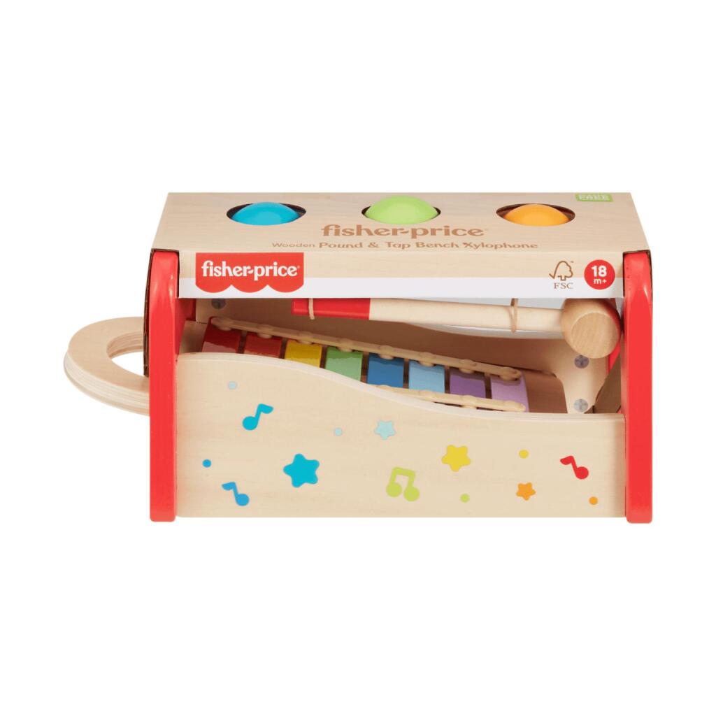 Fisher Price Houten Xylophone Met Hamerbank