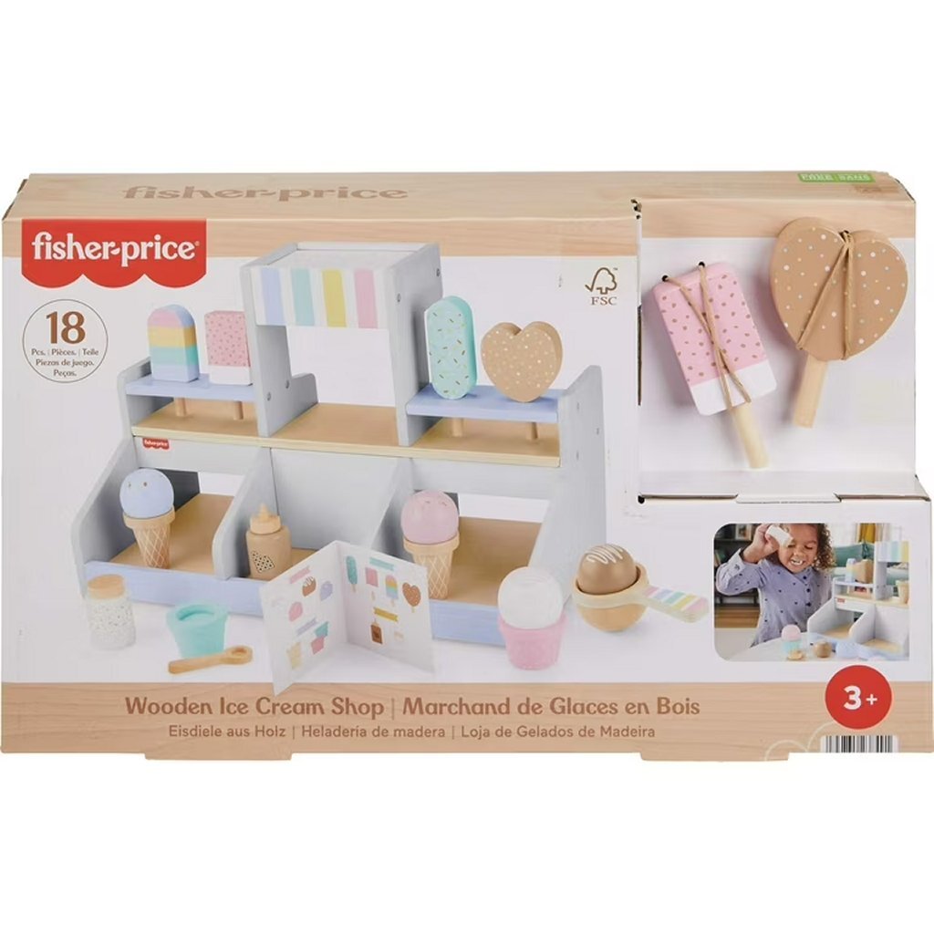 Fisher Price Houten Ijssalon Speelset 18-Delig