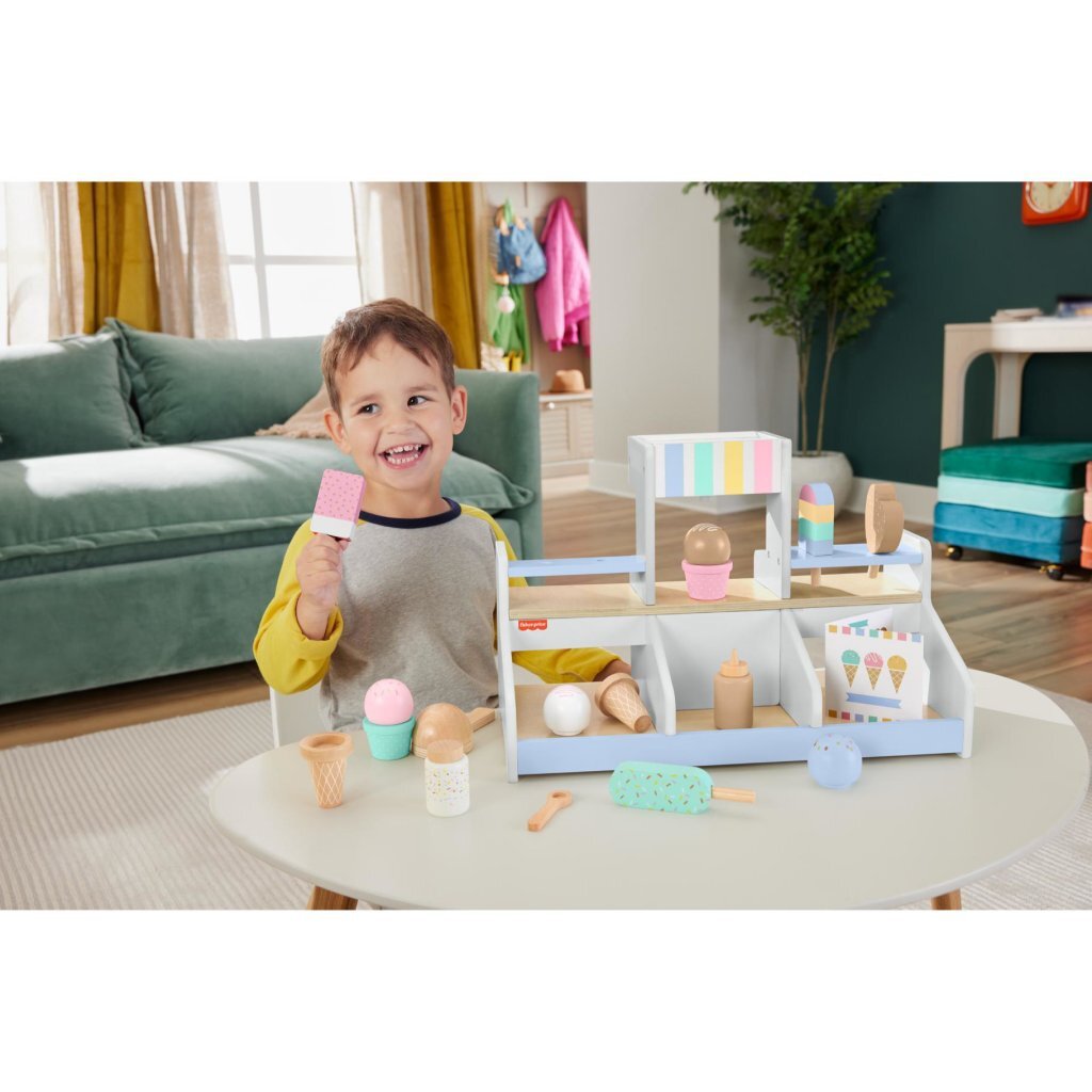 Fisher Price Houten Ijssalon Speelset 18-Delig