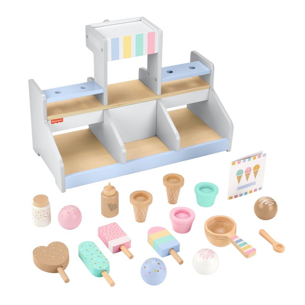 Fisher Price Houten Ijssalon Speelset 18-Delig