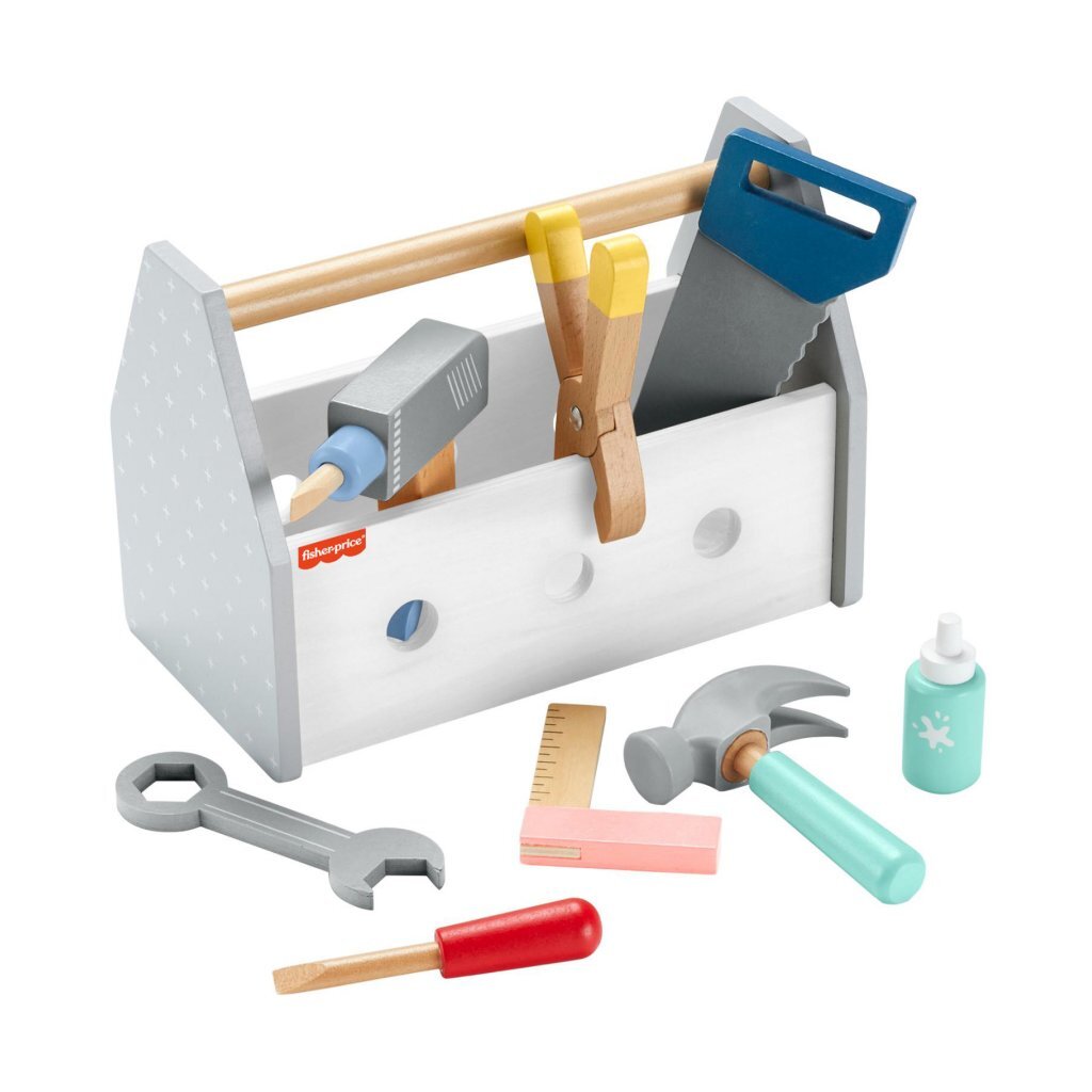 Fisher Price Houten Gereedschapskist 9-Delig