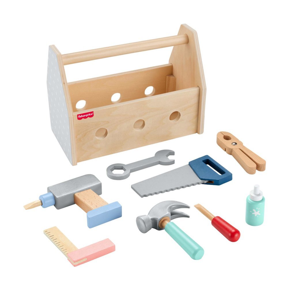 Fisher Price Houten Gereedschapskist 9-Delig