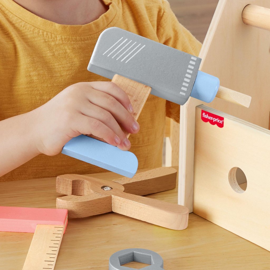 Fisher Price Houten Gereedschapskist 9-Delig
