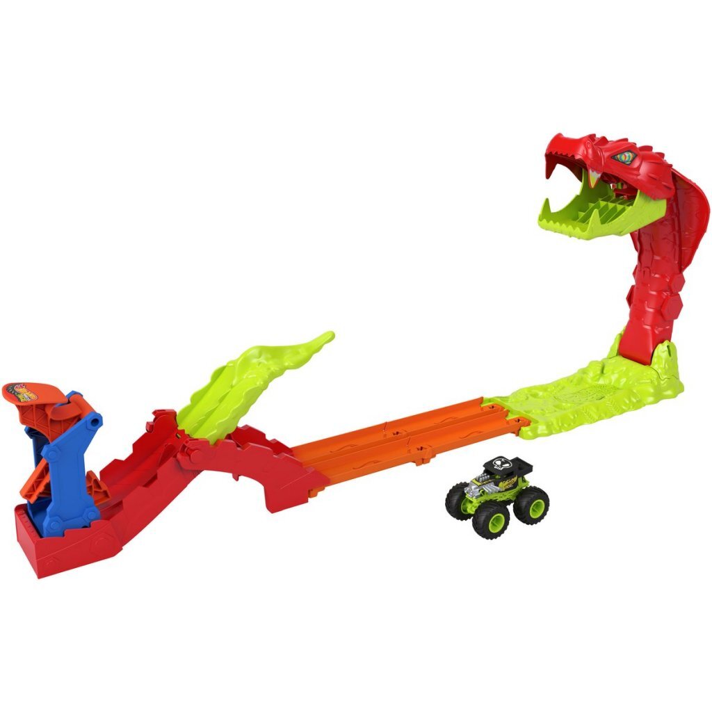 Mattel Hot Wheels Monster Trucks Snake Slam Takedown Track