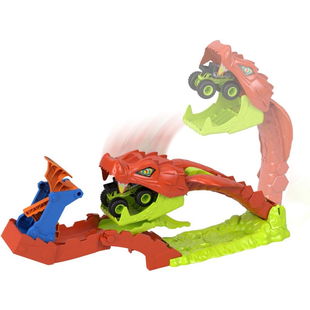 Mattel Hot Wheels Monster Trucks Snake Slam Takedown Track