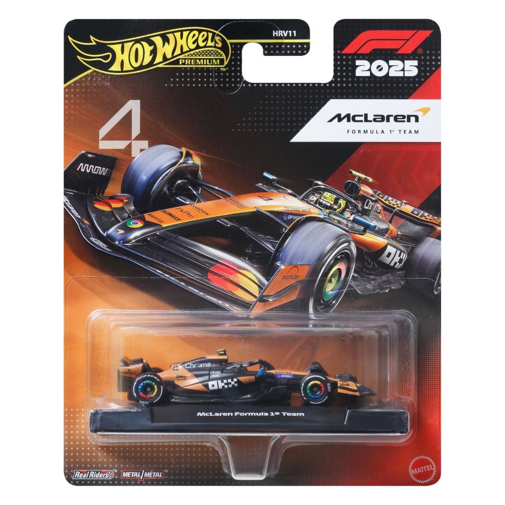 Mattel Hot Wheels Premium F1 Racecar Mclaren Lando Norris