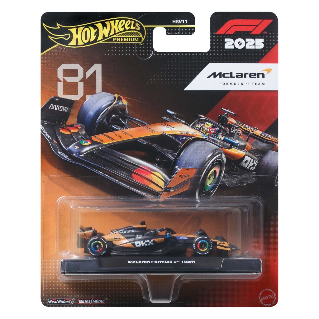 Mattel Hot Wheels Premium F1 Racecar Mclaren Oscar Piastri