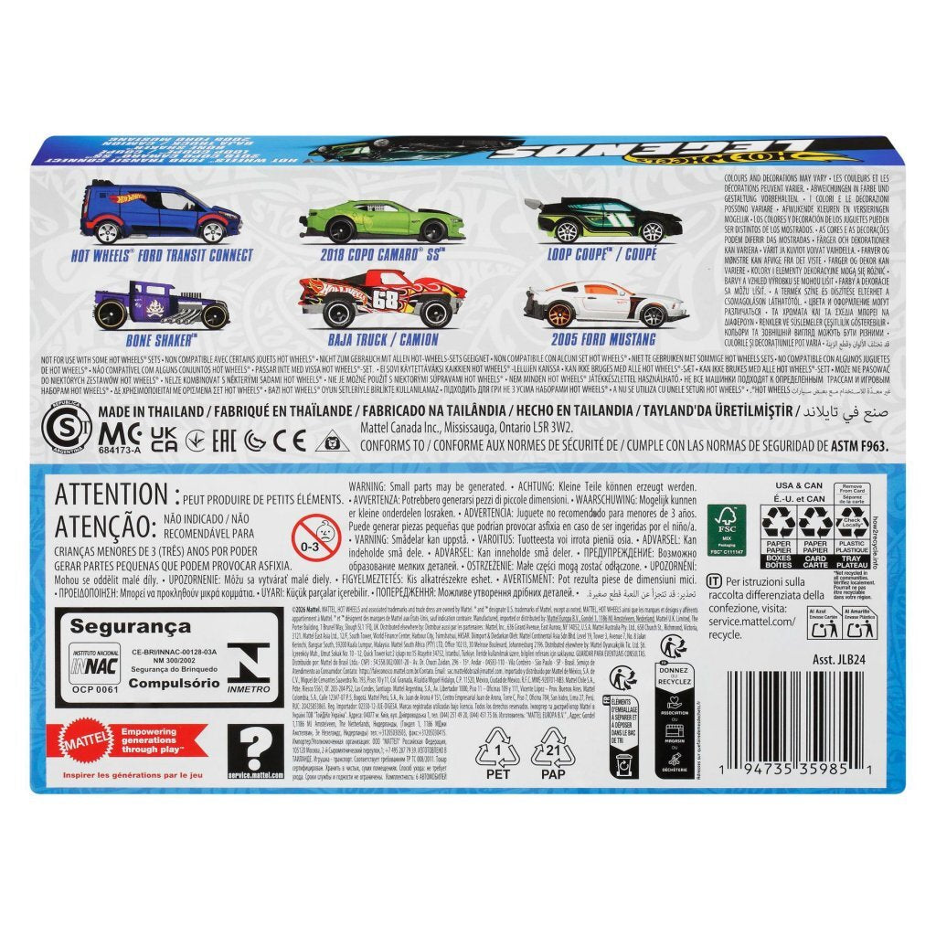 Mattel Hot Wheels Diecast Silver Series Legends Multipack 6 Stuks