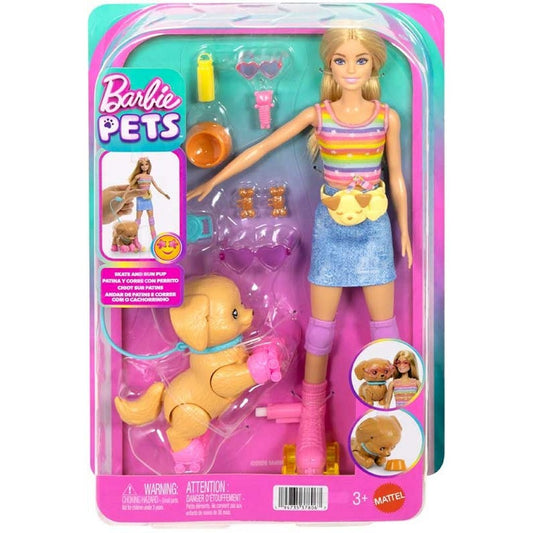 Barbie Pets Skaten En Rennen Pup Speelset
