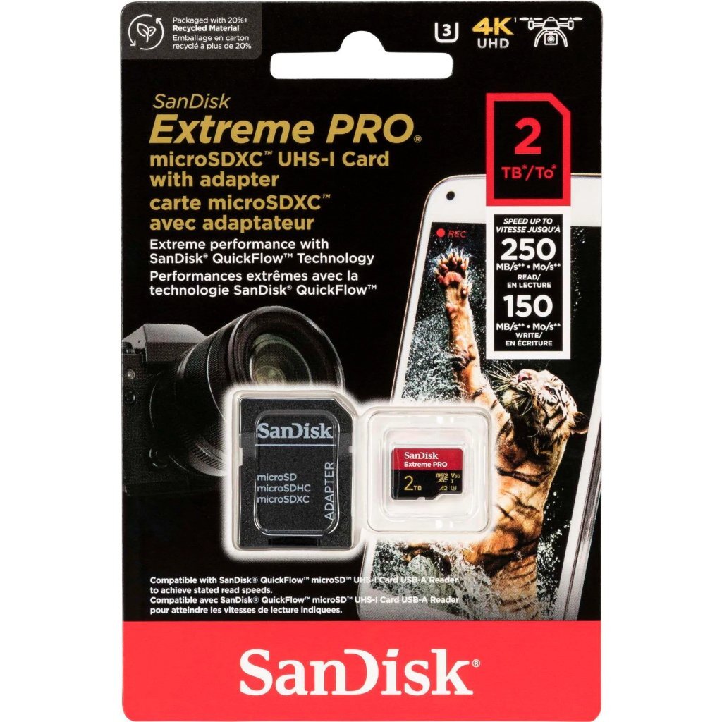 Sandisk Extreme Pro Micro Sd Geheugenkaart 2Tb