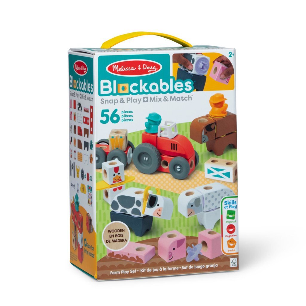 Melissa & Doug Melissa &Amp; Doug Blockables Boerderij Speelset 56-Delig