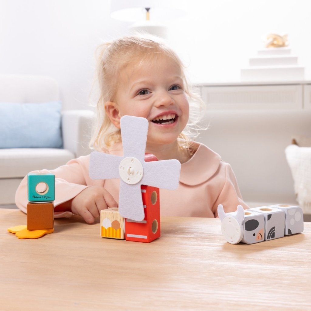 Melissa & Doug Melissa &Amp; Doug Blockables Boerderijdieren