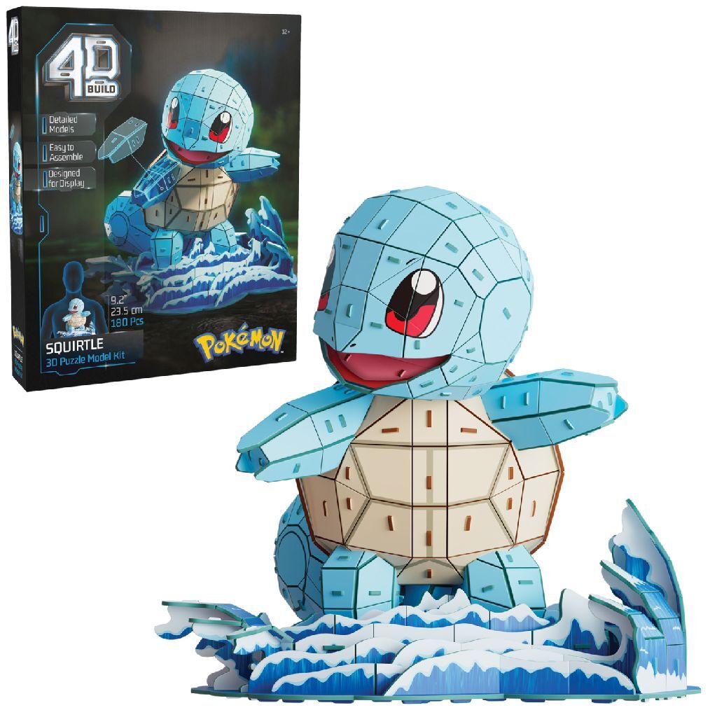 Pokemon Pok&Eacute;Mon 4D Build 3D Puzzel Squirtle 180 Stukjes