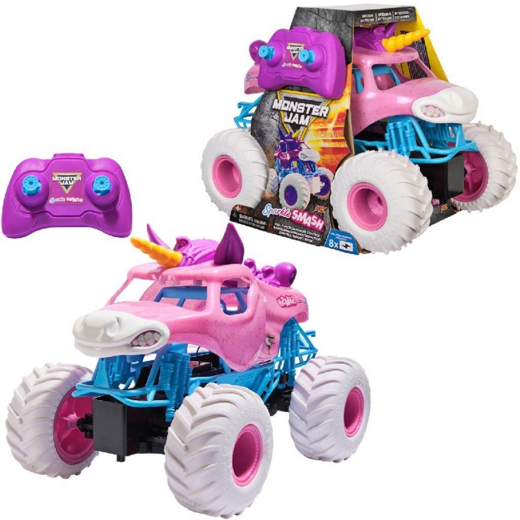 Monster Jam Rc Sparkle Smash 1:15 Roze/Wit