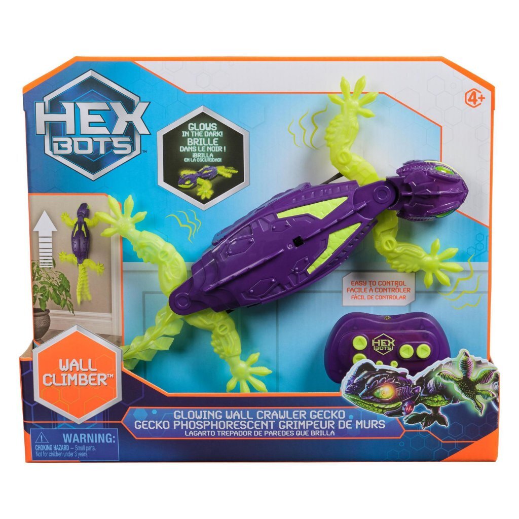 Overige Merken Hex Bots Wall Crawler Gecko Glow In The Dark + Licht