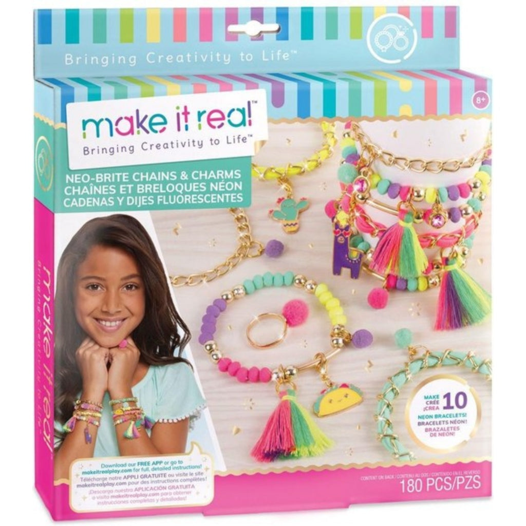 Overige Merken Make It Real Neon Armband Met Bedeltjes Maken