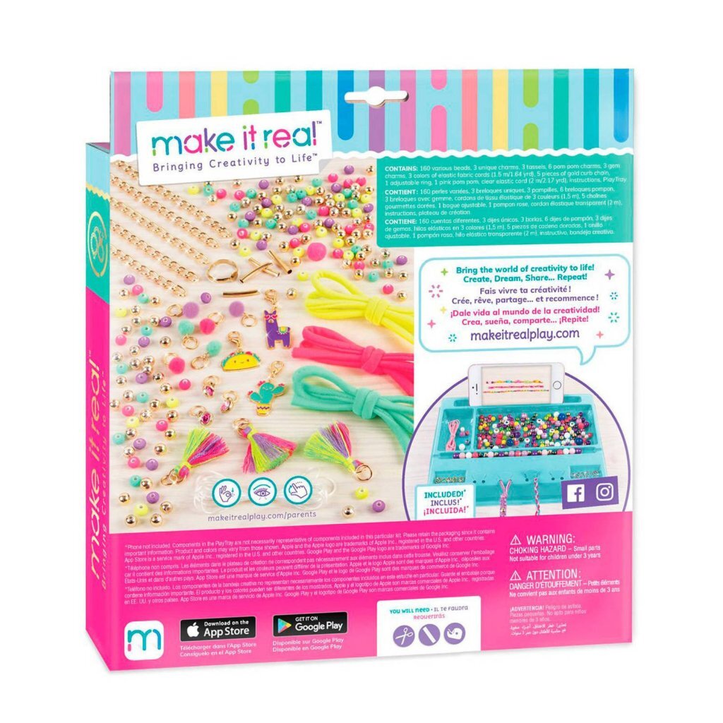 Overige Merken Make It Real Neon Armband Met Bedeltjes Maken