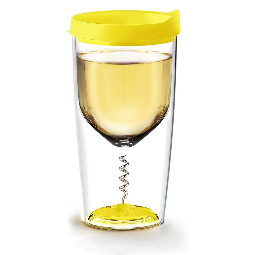Geen Merk Asobu Vino Opener Cup 350 Ml Geel/Transparant