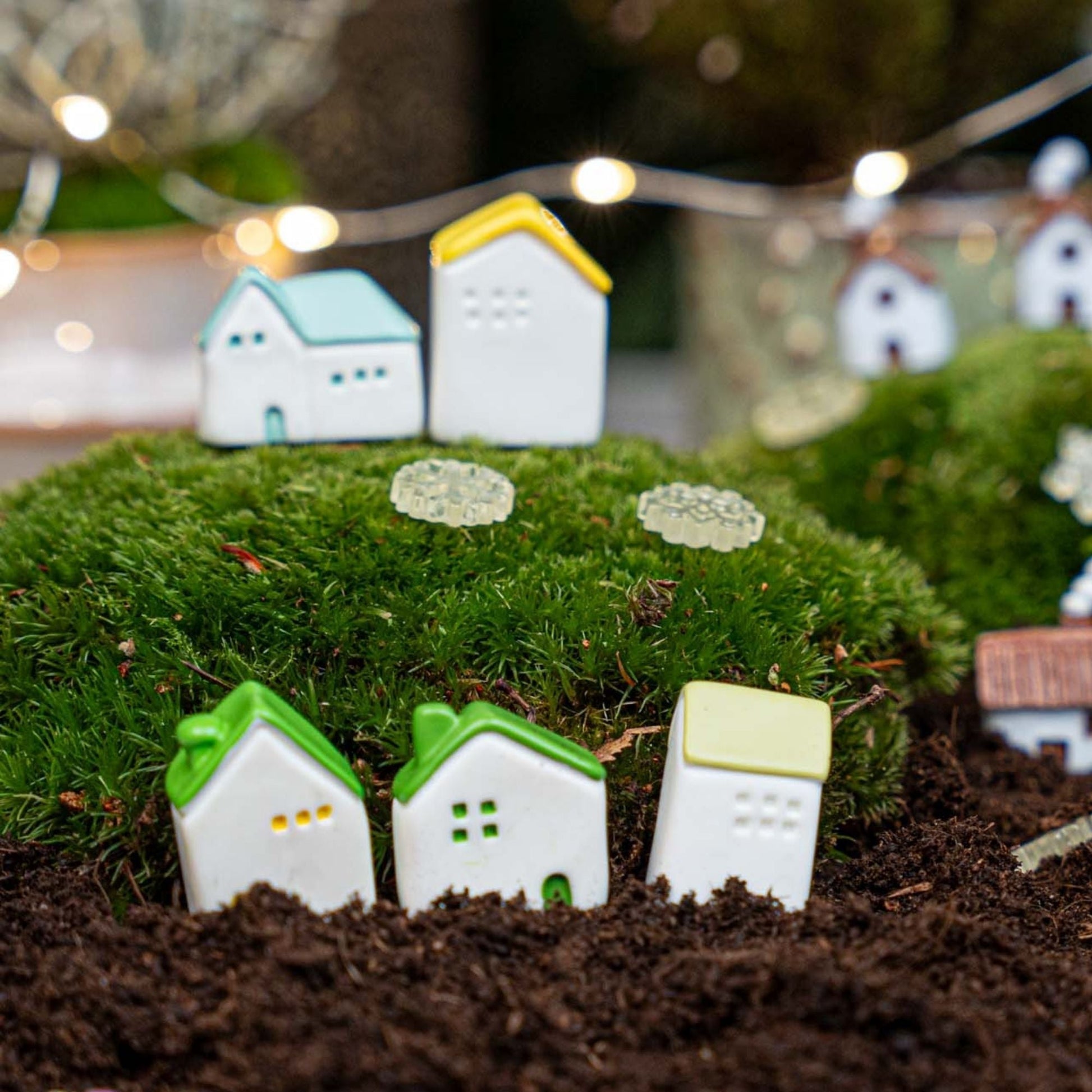 Dream Village - Decorative Miniature Houses - 6 Pcs - ↑ 2 - 3 Cm