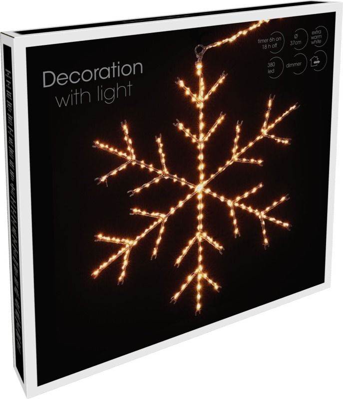 Sneeuwvlok - Kerstverlichting - 37 Cm