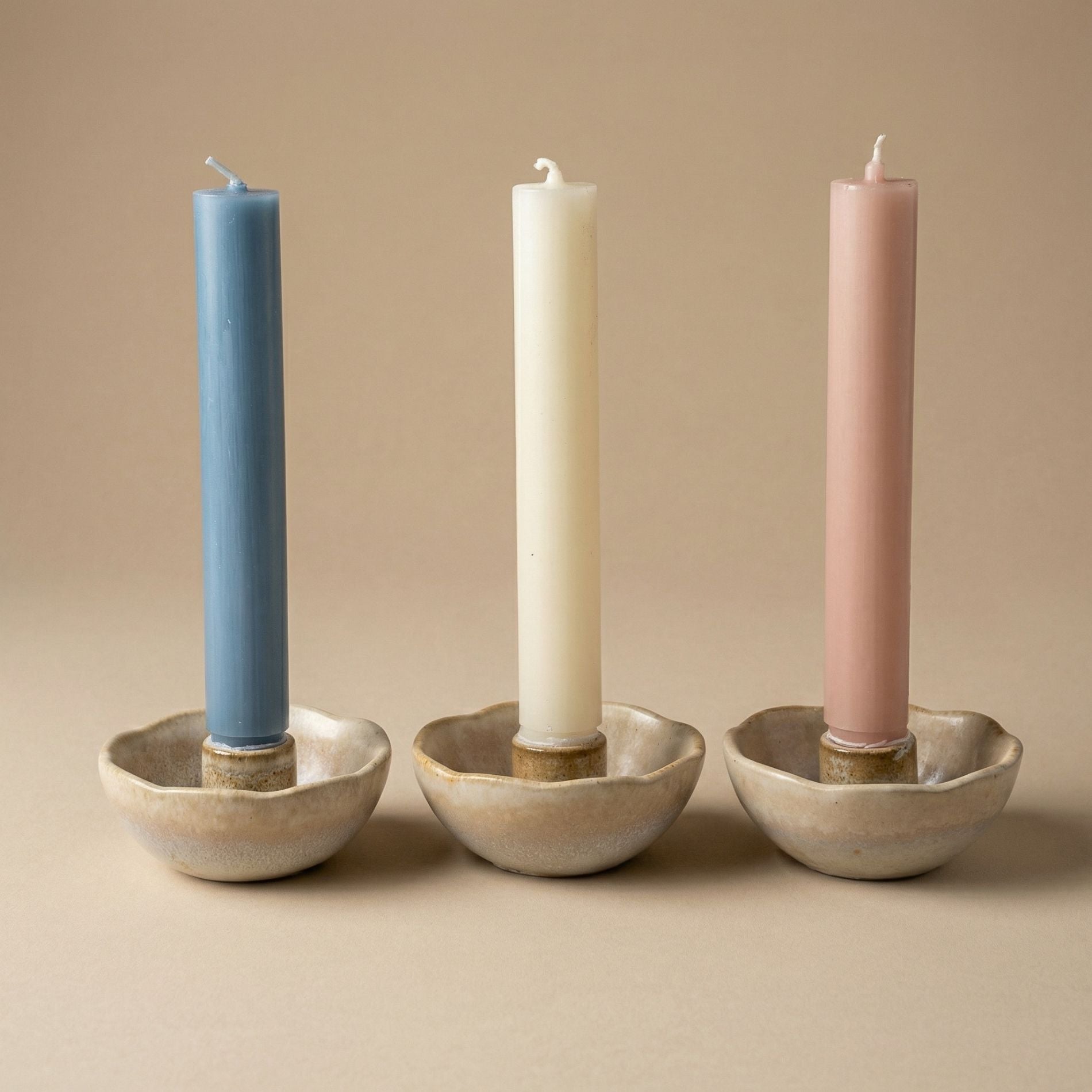 Pastel Harmony - Candle Set Of 3 - ↑ 18,5 Cm