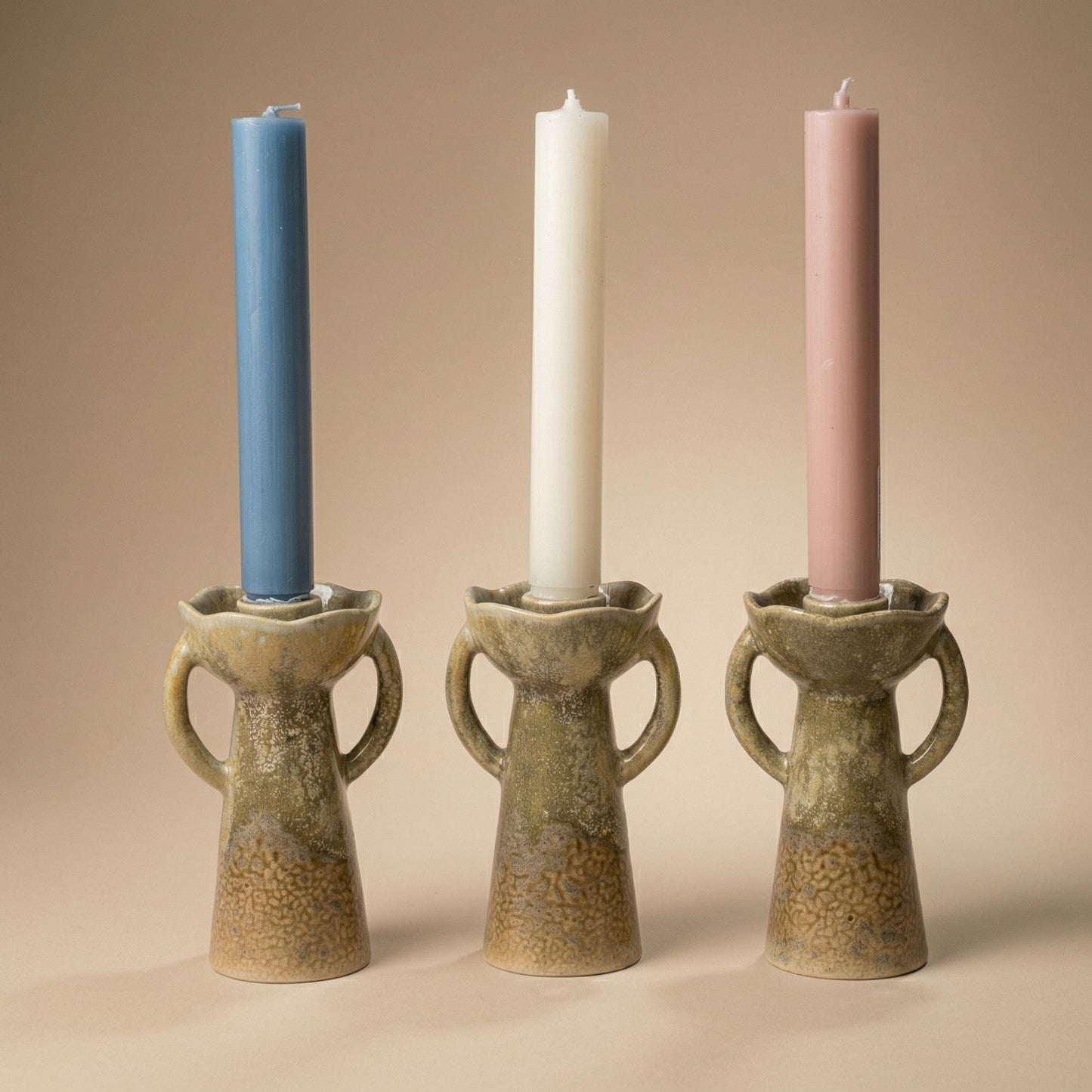Pastel Harmony - Candle Set Of 3 - ↑ 18,5 Cm