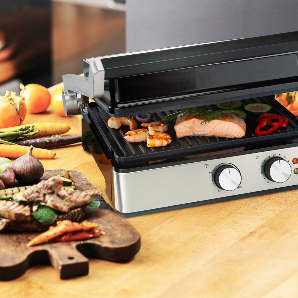 Bourgini Pure Contact Grill Rvs/Zwart