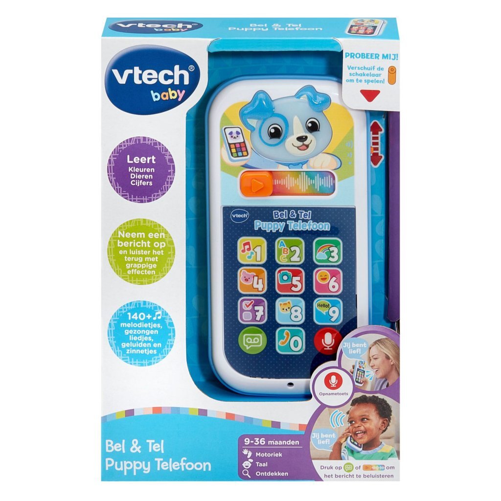 Vtech Baby Bel En Leer Puppytelefoon + Licht En Geluid