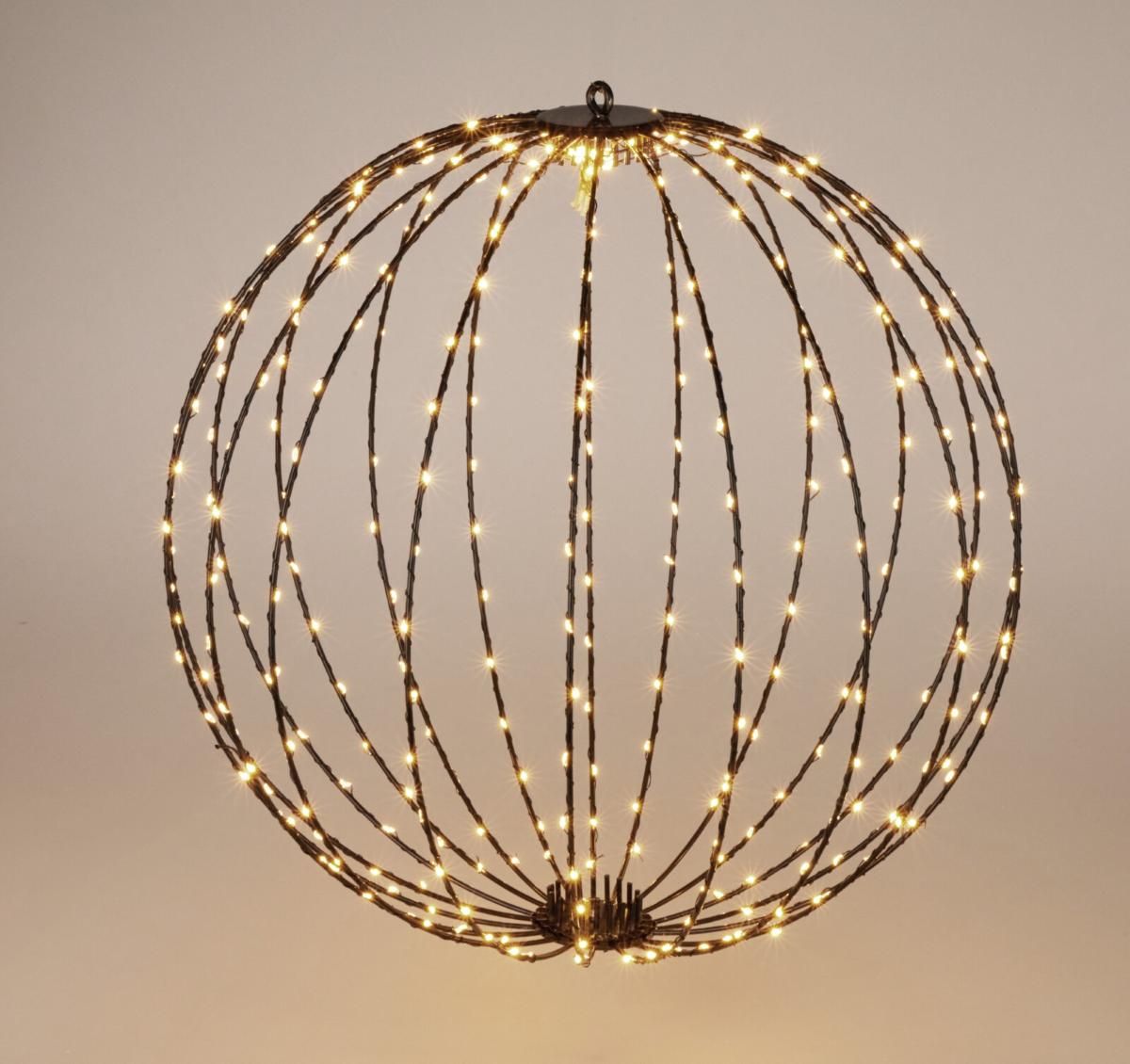 Lichtbol 240 Led - Metaal - 40 Cm - Met Timer -  Warm Wit