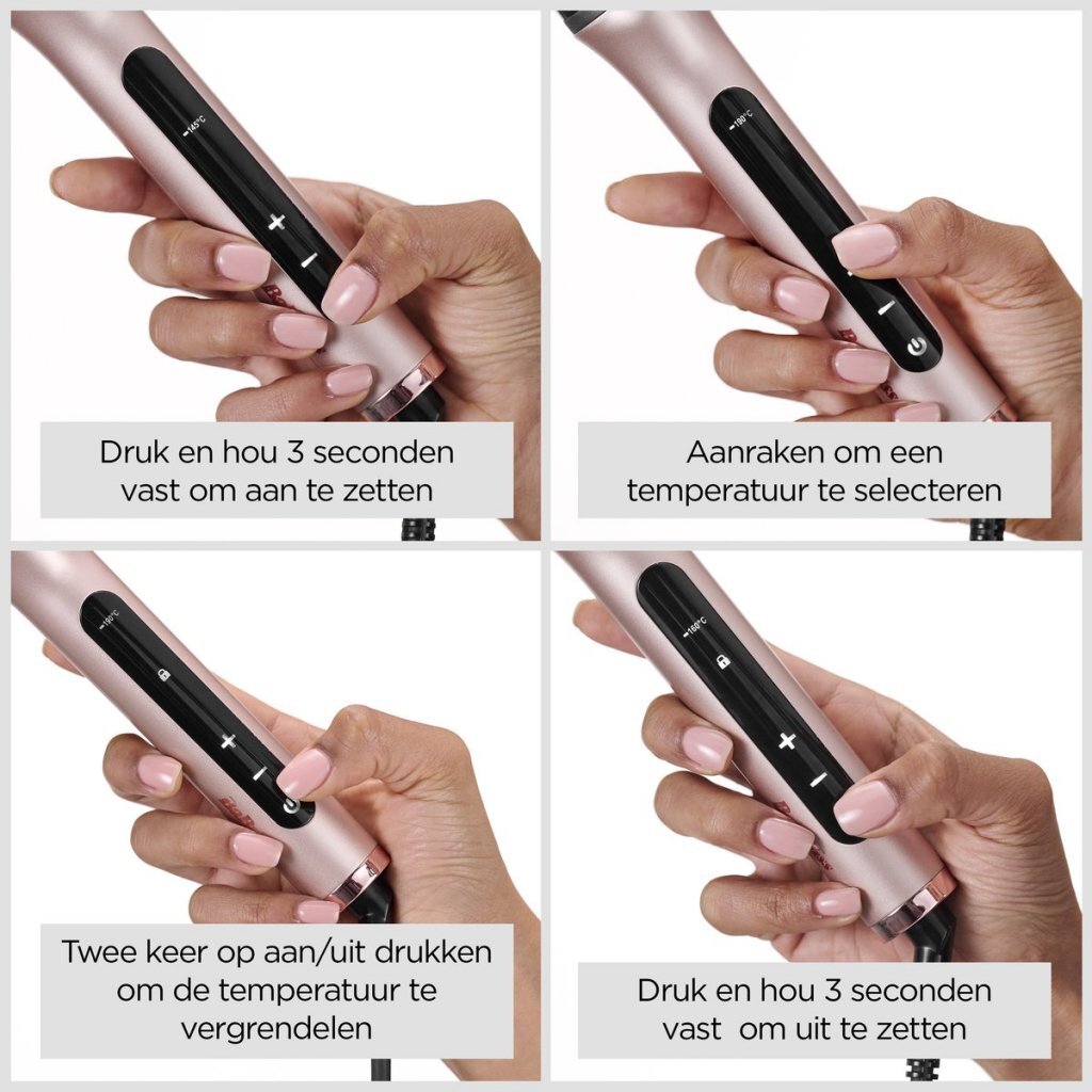Babyliss Hsb200E Volume Boost Thermische Krulborstel Zwart/Champagne