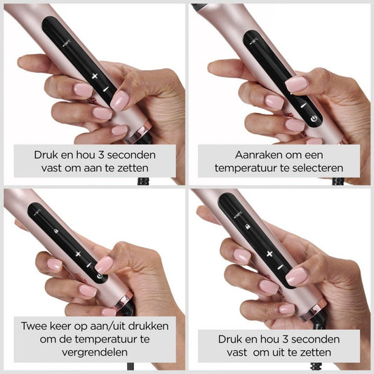 Babyliss Hsb200E Volume Boost Thermische Krulborstel Zwart/Champagne