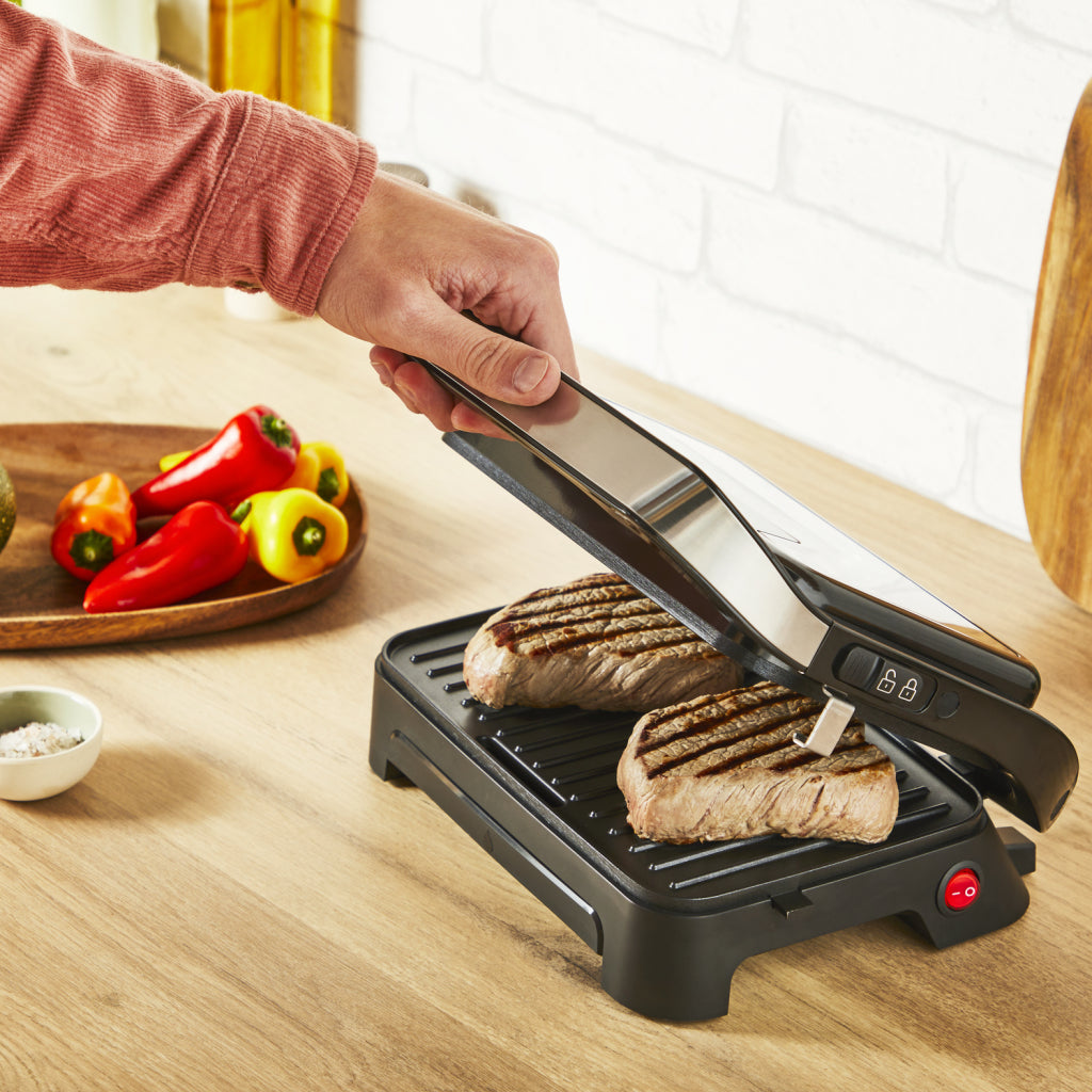 Tefal Gc270D Inicio Compact Contactgrill Zwart/Rvs