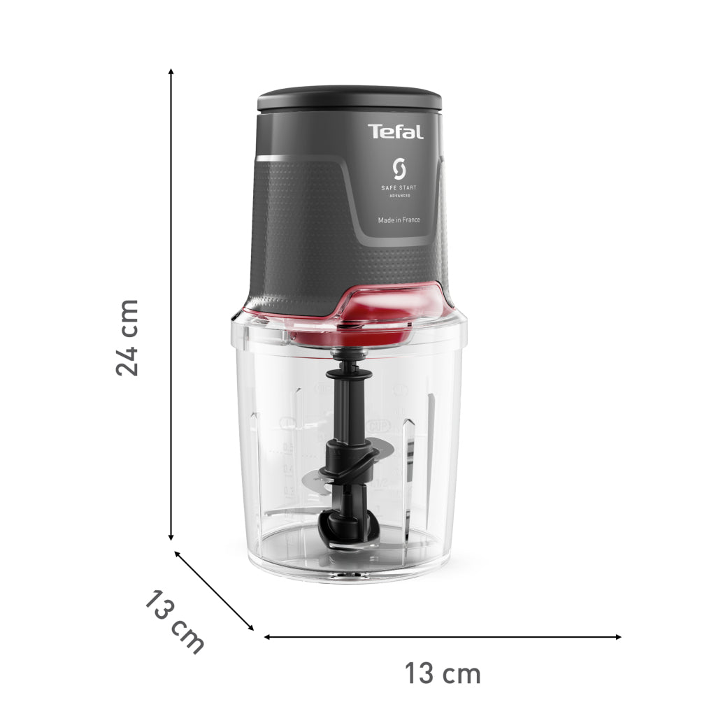 Tefal Mq740H Hakmachine Zwart/Transparant