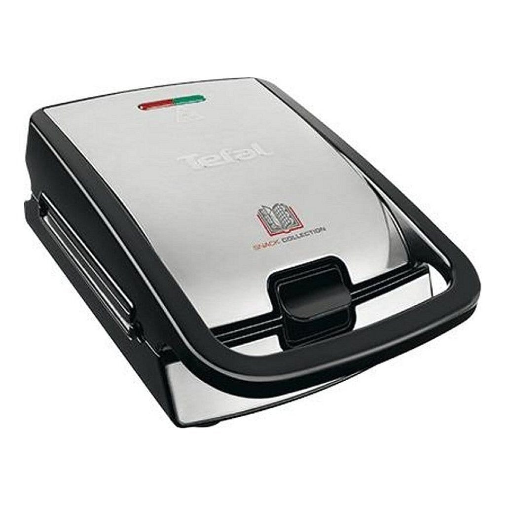 Tefal Sw852D Snack Collection Wafelijzer Zwart/Rvs
