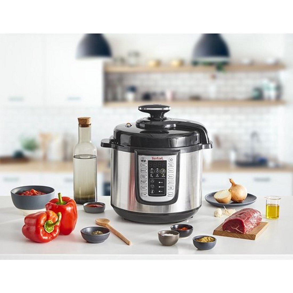 Tefal Cy505E All-In-One Slowcooker 6L Rvs/Zwart