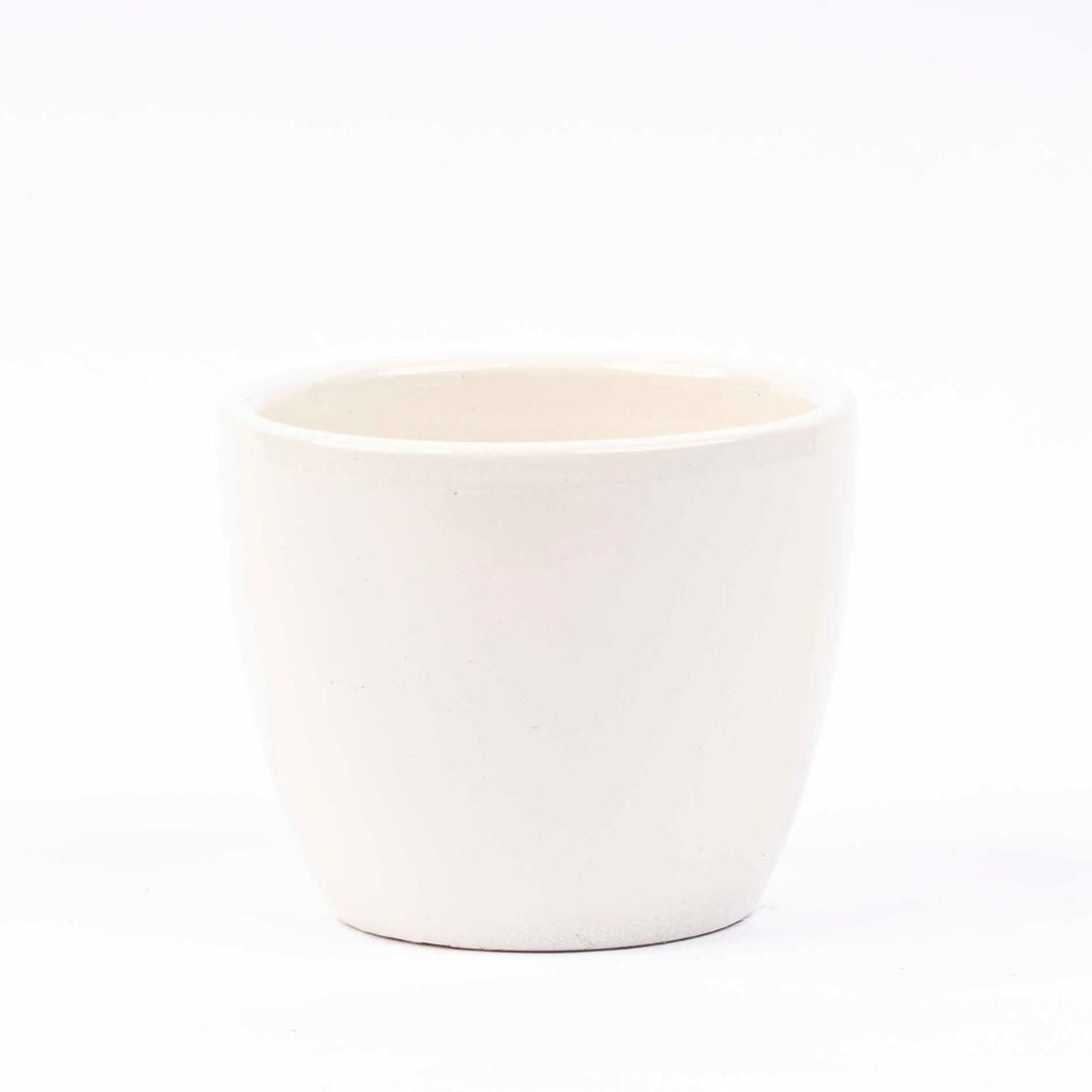 Panna Gloss - Plant Pot - Boule Pot White - Ø 9 Cm ↑ 9 Cm