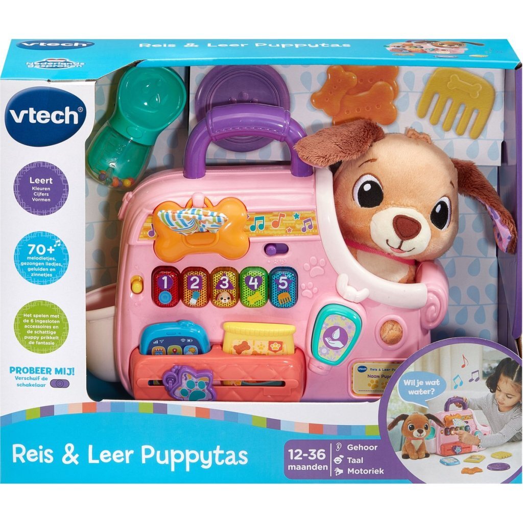 Vtech Baby Reis &Amp; Leer Puppytas + Licht En Geluid
