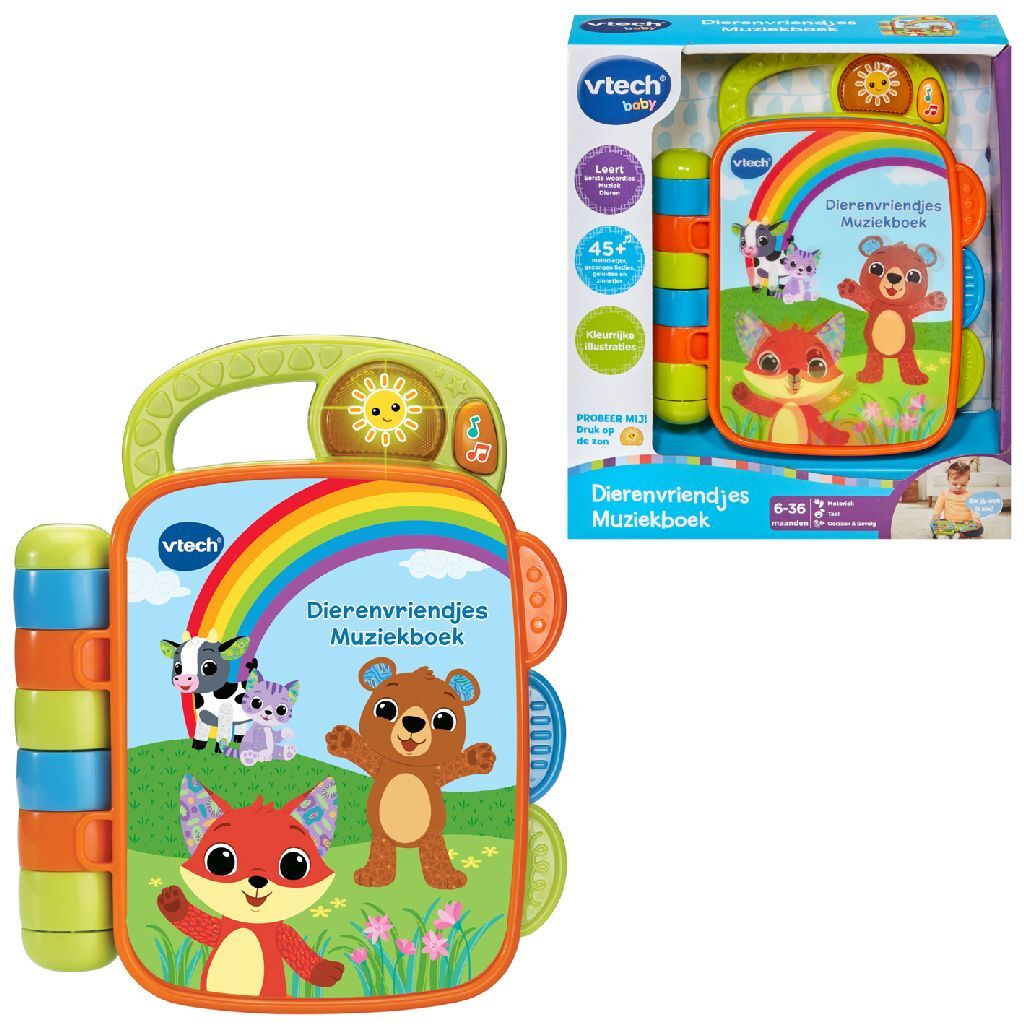 Vtech Baby Dierenvriendje Muziekboek + Licht